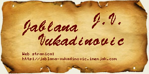 Jablana Vukadinović vizit kartica